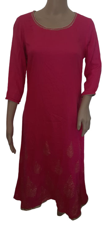 Buy HAUTE CURRY Olive Womens Round Neck Printed Kurta | Shoppers Stop