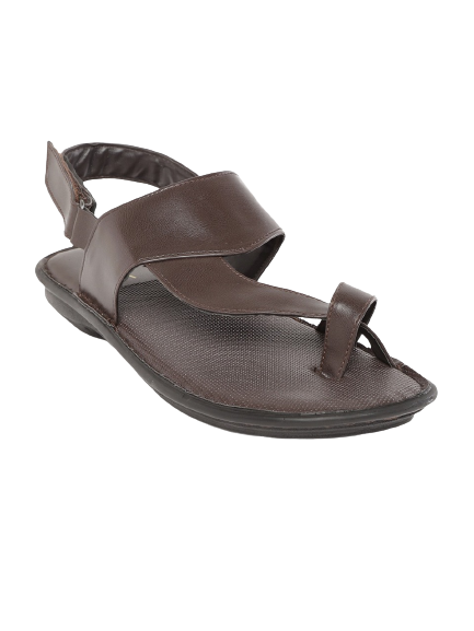 Mast & Harbour Men Coffee Brown One Toe Comfort Sandals