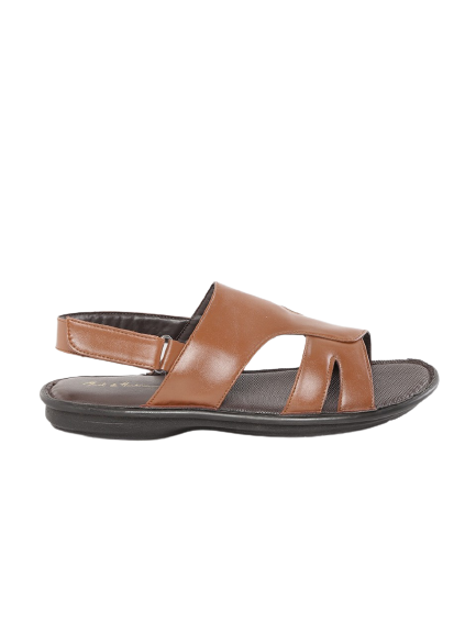 Mast & Harbour Men Brown Solid Comfort Sandals