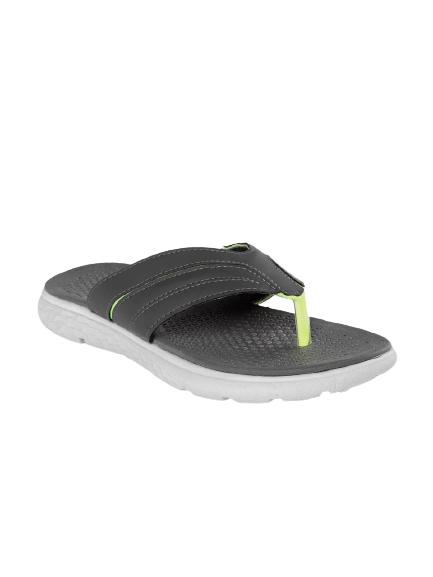 Kook N Keech Men Charcoal Grey Solid Thong Flip-Flops