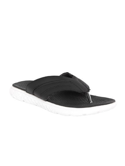 Kook N Keech Men Black Solid Thong Flip-Flops