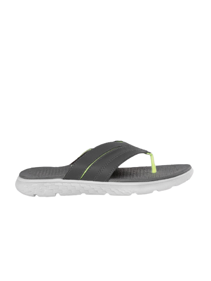 Kook N Keech Men Charcoal Grey Solid Thong Flip-Flops