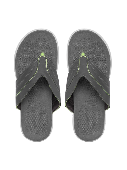 Kook N Keech Men Charcoal Grey Solid Thong Flip-Flops