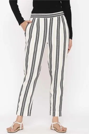 Juniper Womens Cotton Striped Straight Pants