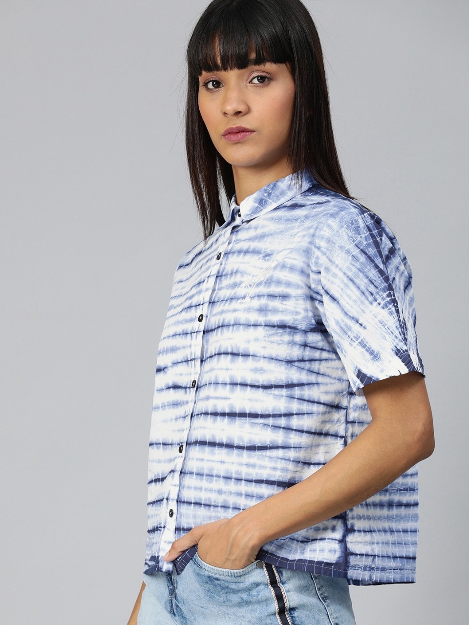 Kook N Keech Women Regular Fit Dyed Casual Shirt