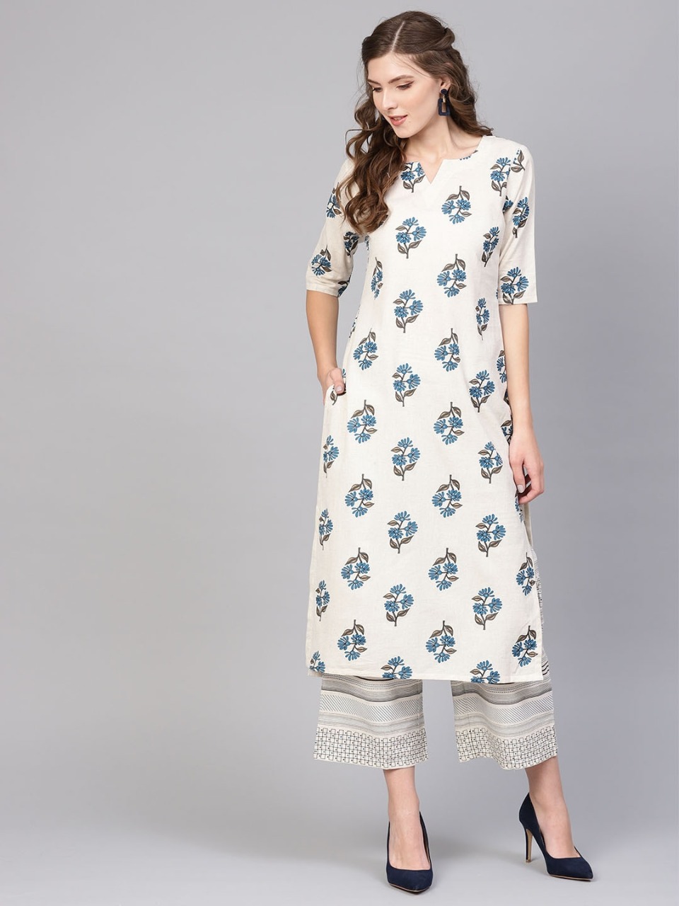 GERUA Women Printed Kurta with Palazzos