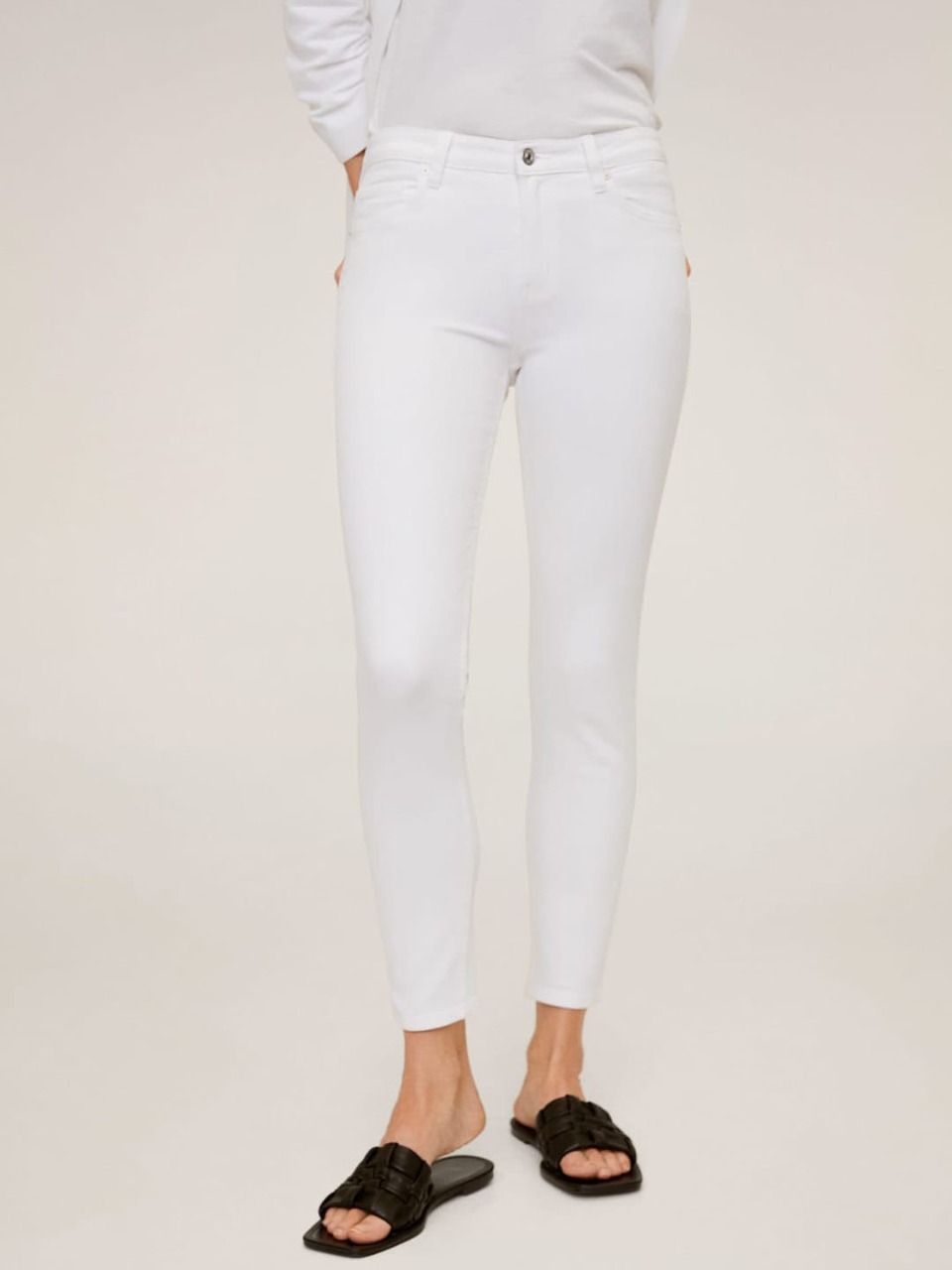 MANGO Women Skinny Fit Mid-Rise Stretchable Jeans