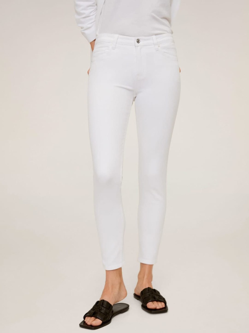 MANGO Women Skinny Fit Mid-Rise Clean Look Stretchable Jeans