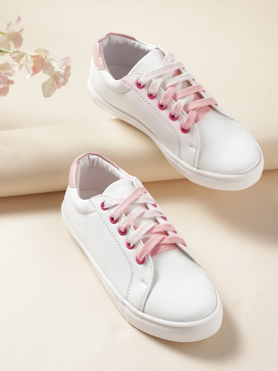 DressBerry Women White Sneakers