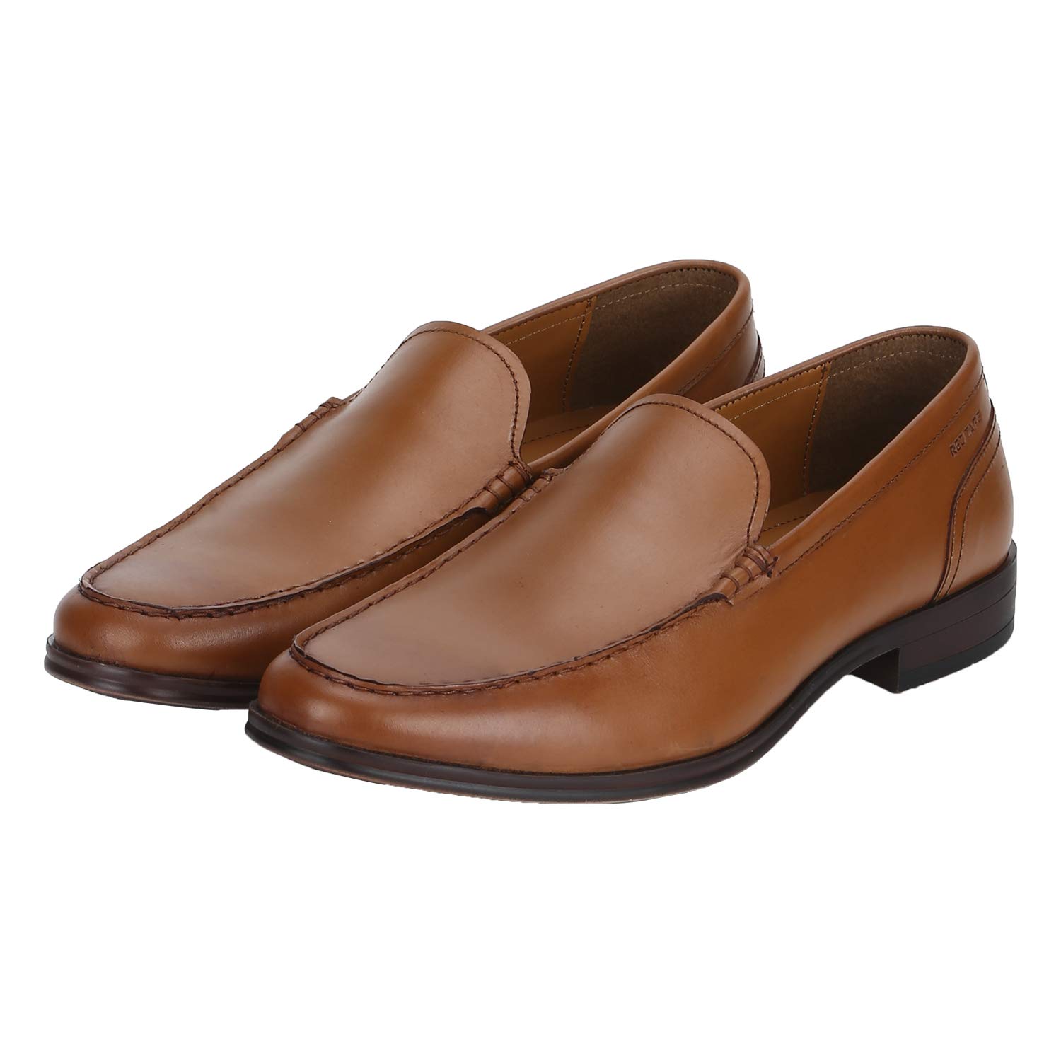 Red Tape Men Tan Leather Loafers