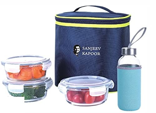 Sanjeev Kapoor Delta 3 Peice Round Microwave Safe Lunch Box