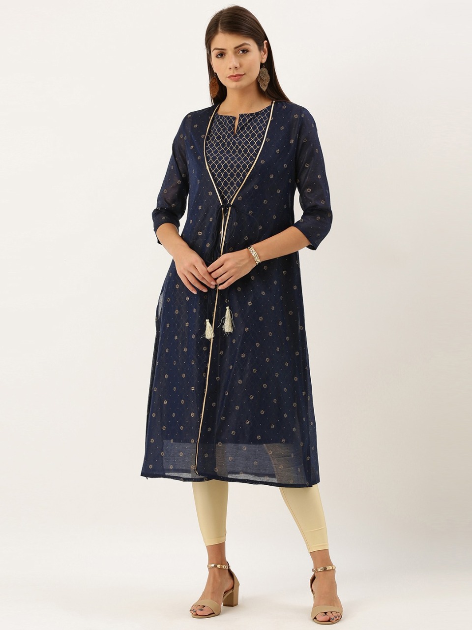 House of Pataudi Women Printed Straight Layered Kurta