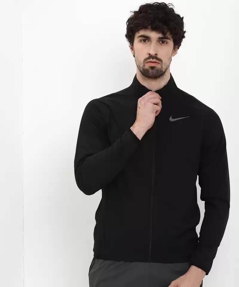 Nike Men Solid Dri-Fit Football Bomber Jacket