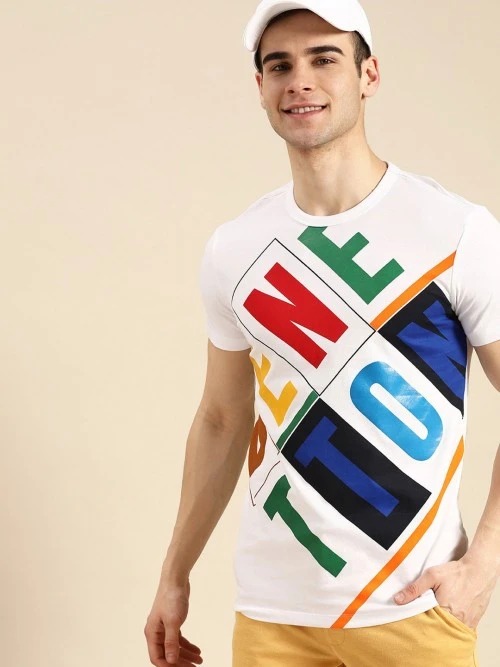 UCB Printed Slim Fit Cotton T-shirt