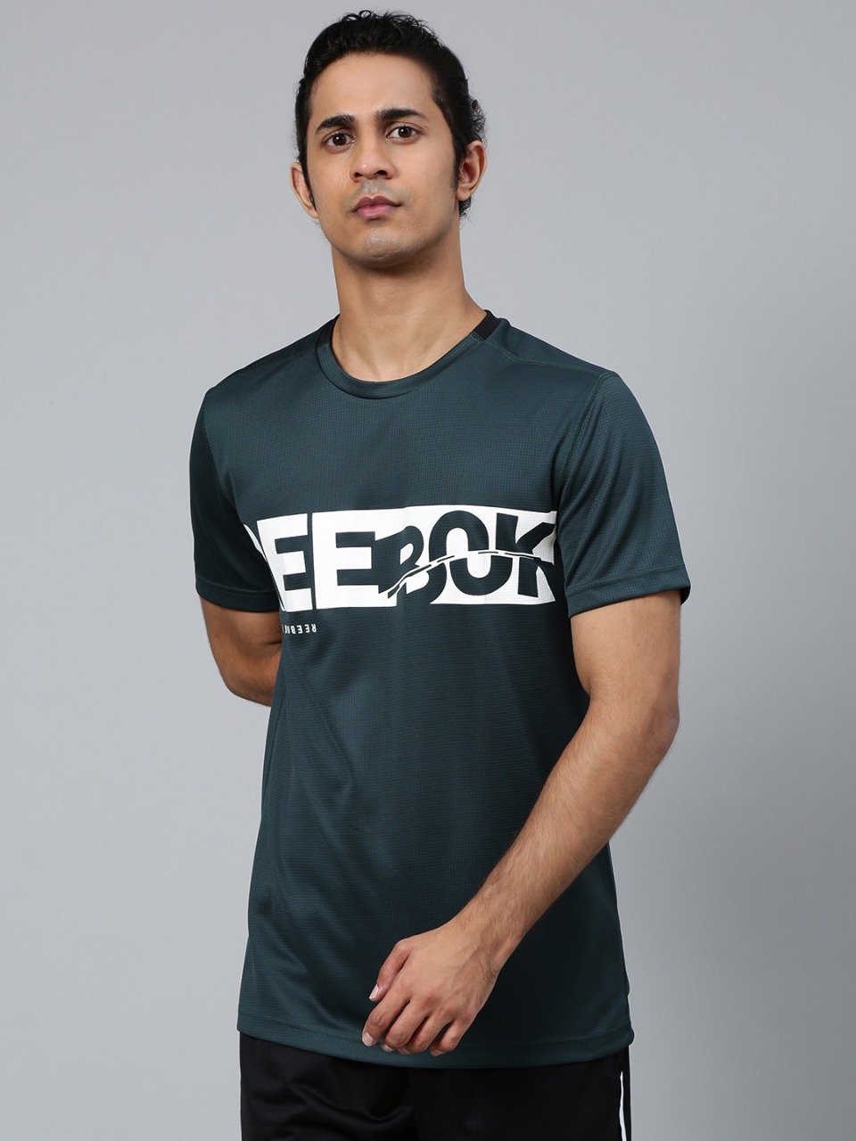 Reebok Men Printed Tee 1 Round Neck Training T-shirt