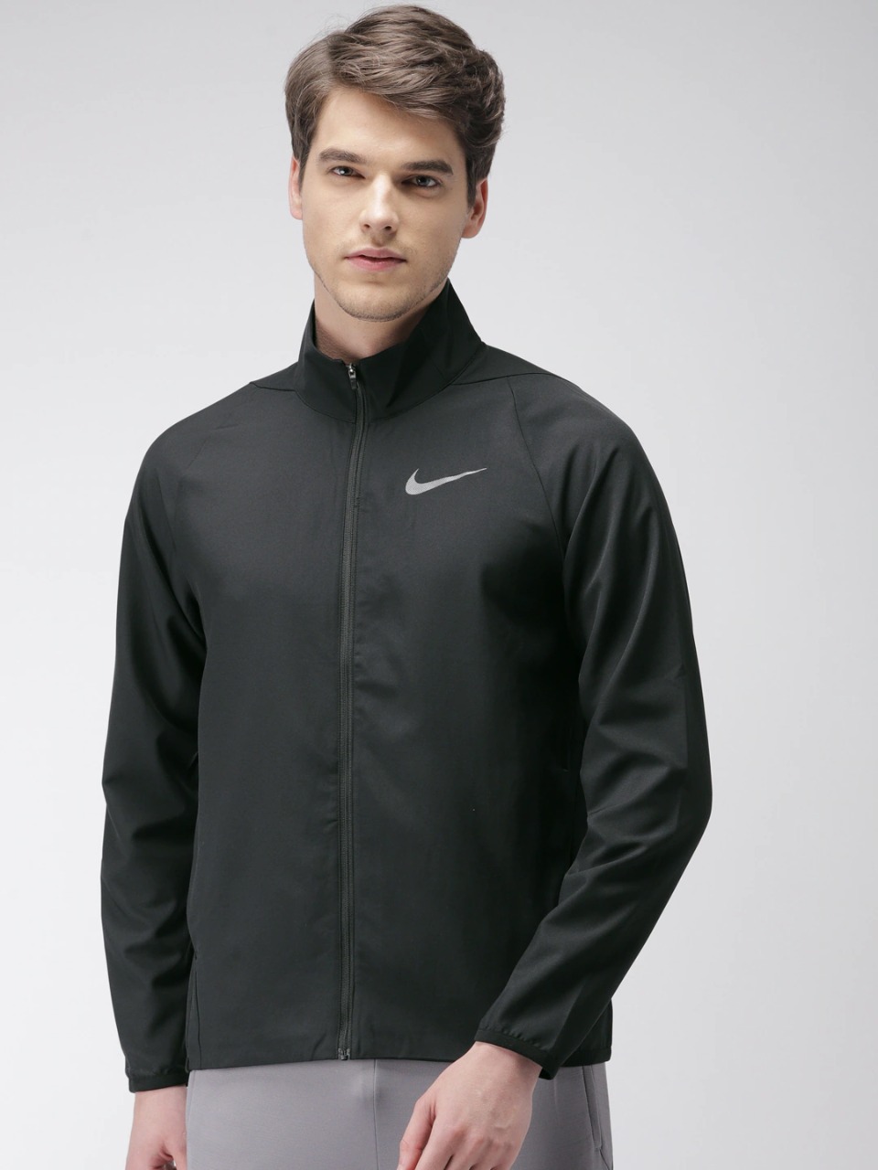 Nike Men Solid AS DRY-FIT TEAM WOVEN Sporty Jacket