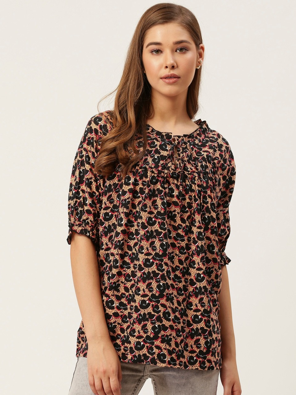 DressBerry Sustainable ECOVERO Women Floral Print Top