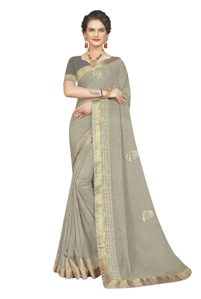 Jack Williams Printed Fancy Saree with Blouse