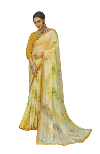 Jack Williams Printed Fancy Saree with Blouse