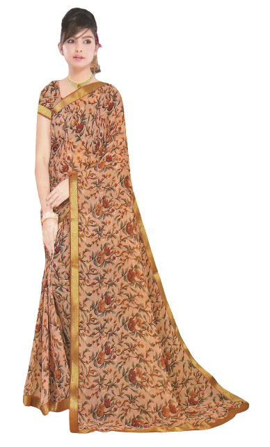 Jack Williams Printed Fancy Saree with Blouse