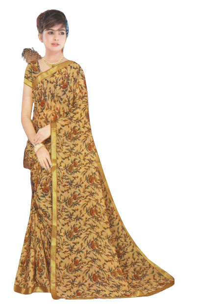 Jack Williams Printed Fancy Saree with Blouse