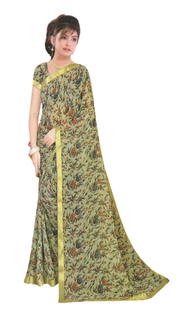 Jack Williams Printed Fancy Saree with Blouse