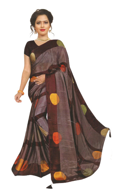 Jack Williams Printed Fancy Saree with Blouse