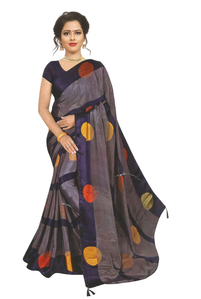 Jack Williams Printed Fancy Saree with Blouse