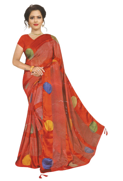 Jack Williams Printed Fancy Saree with Blouse