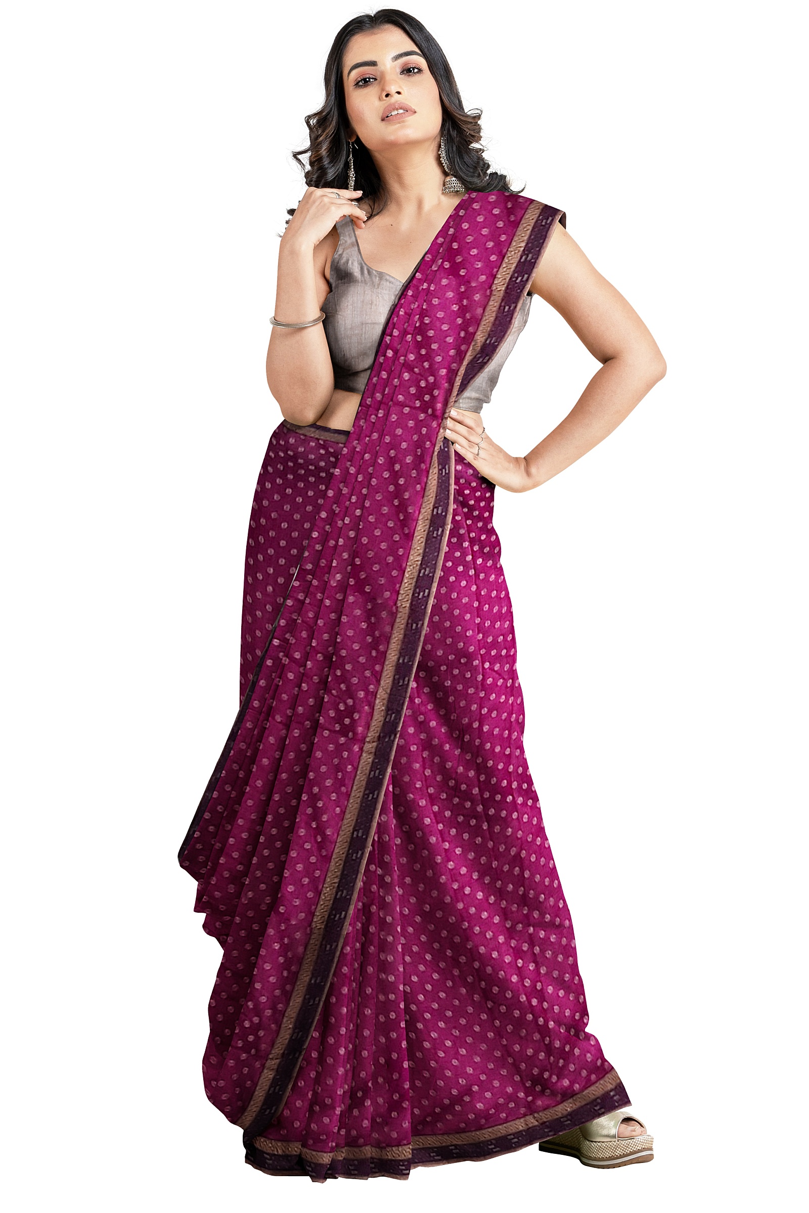 Jack Williams Printed Saree with Blouse