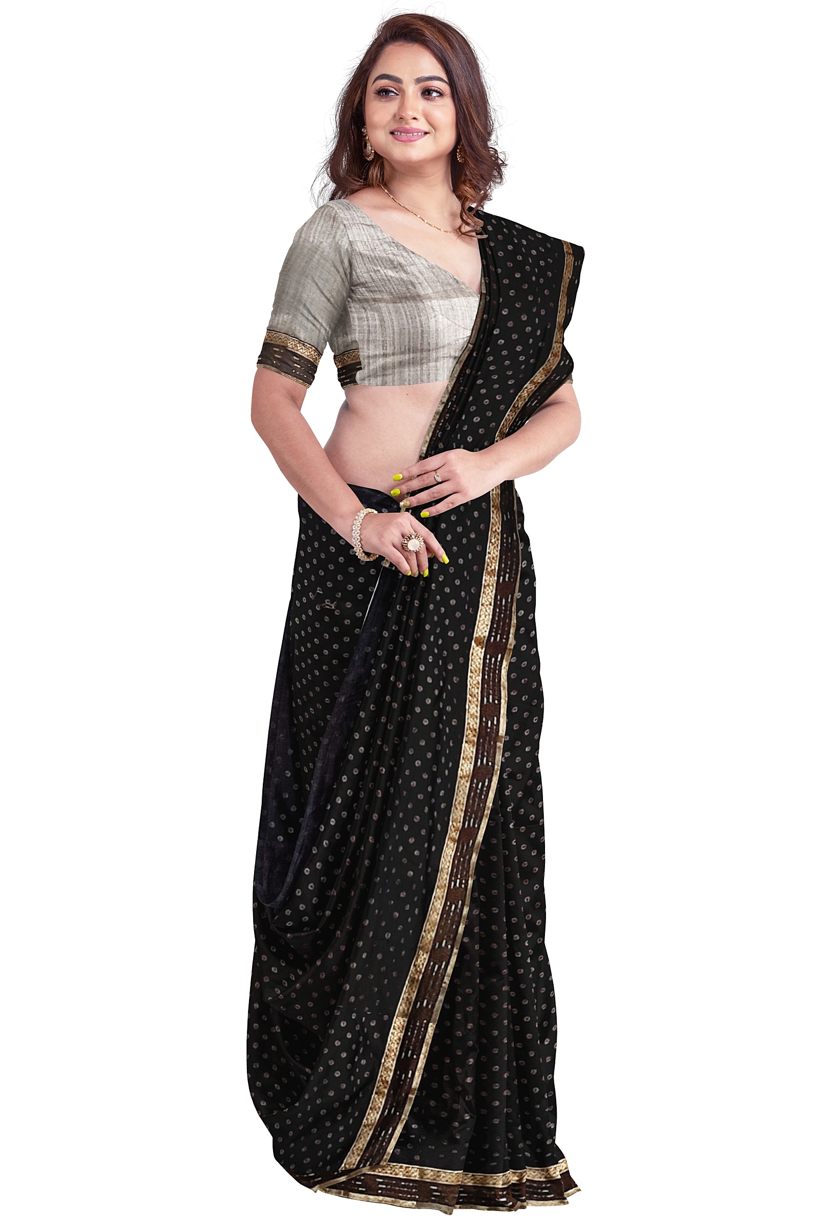 Jack Williams Printed Saree with Blouse