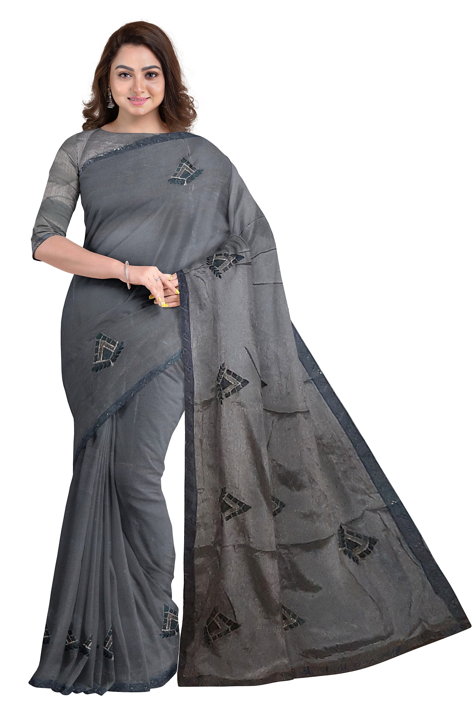 Jack Williams Embroidery Print Saree