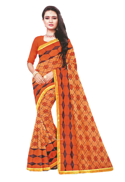 Jack Williams Printed Fancy Saree with Blouse