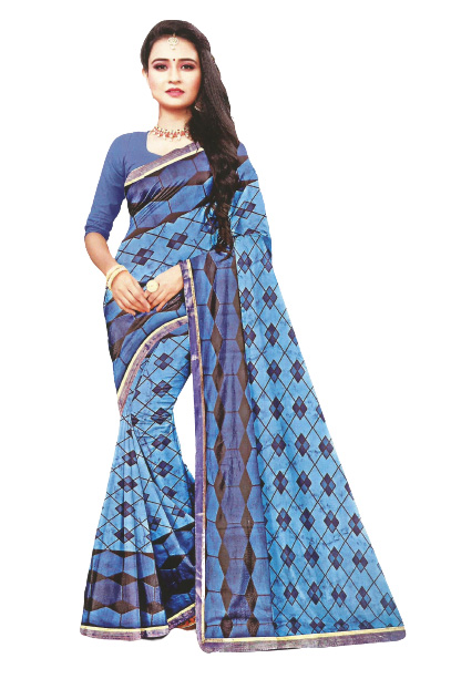 Jack Williams Printed Fancy Saree with Blouse