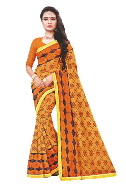 Jack Williams Printed Fancy Saree with Blouse