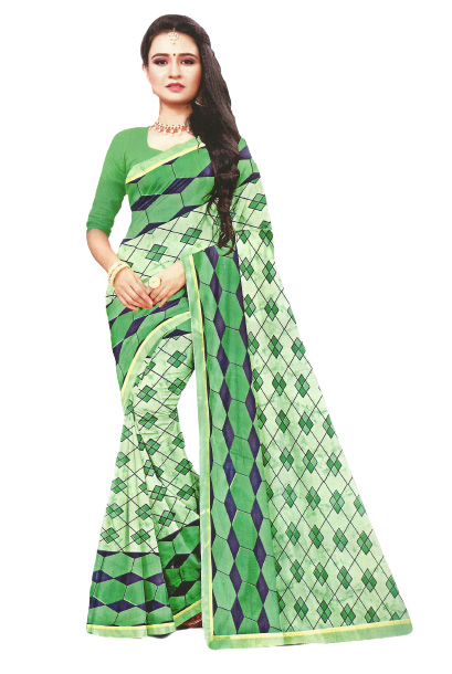 Jack Williams Printed Fancy Saree with Blouse