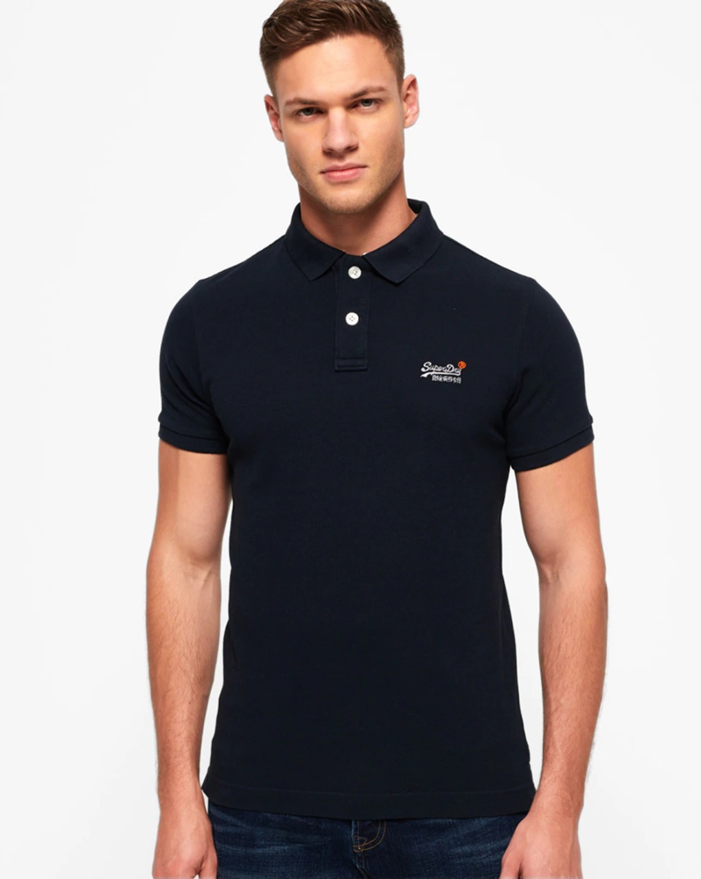 SUPERDRY Polo T-shirt with Embroidered Logo