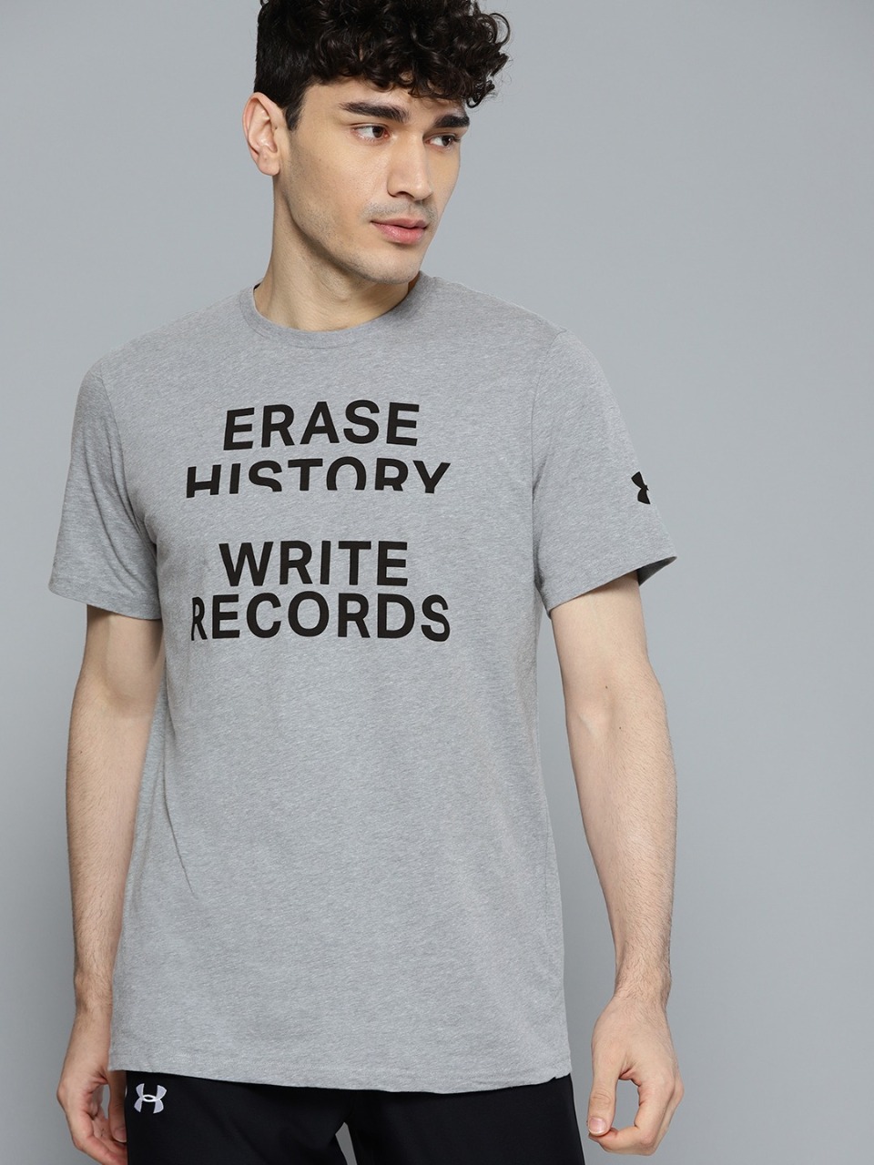 UNDER ARMOUR Men Write Records Printed T-Shirt