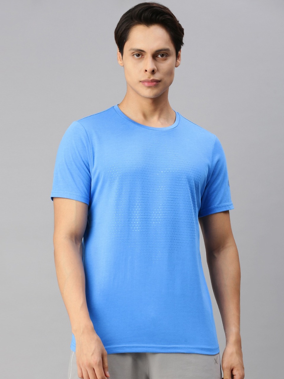 ASICS Men Embossed Print Round Neck Training T-shirt