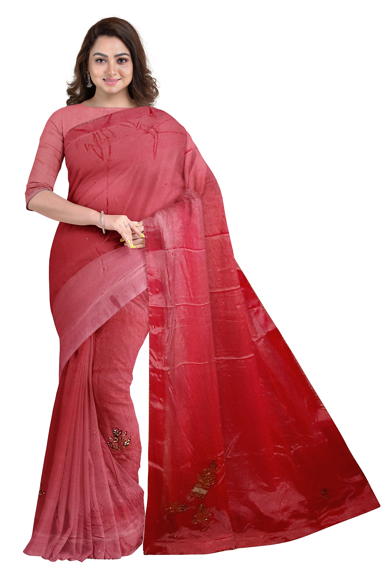 Jack Williams Embroidery Gamla Print Saree