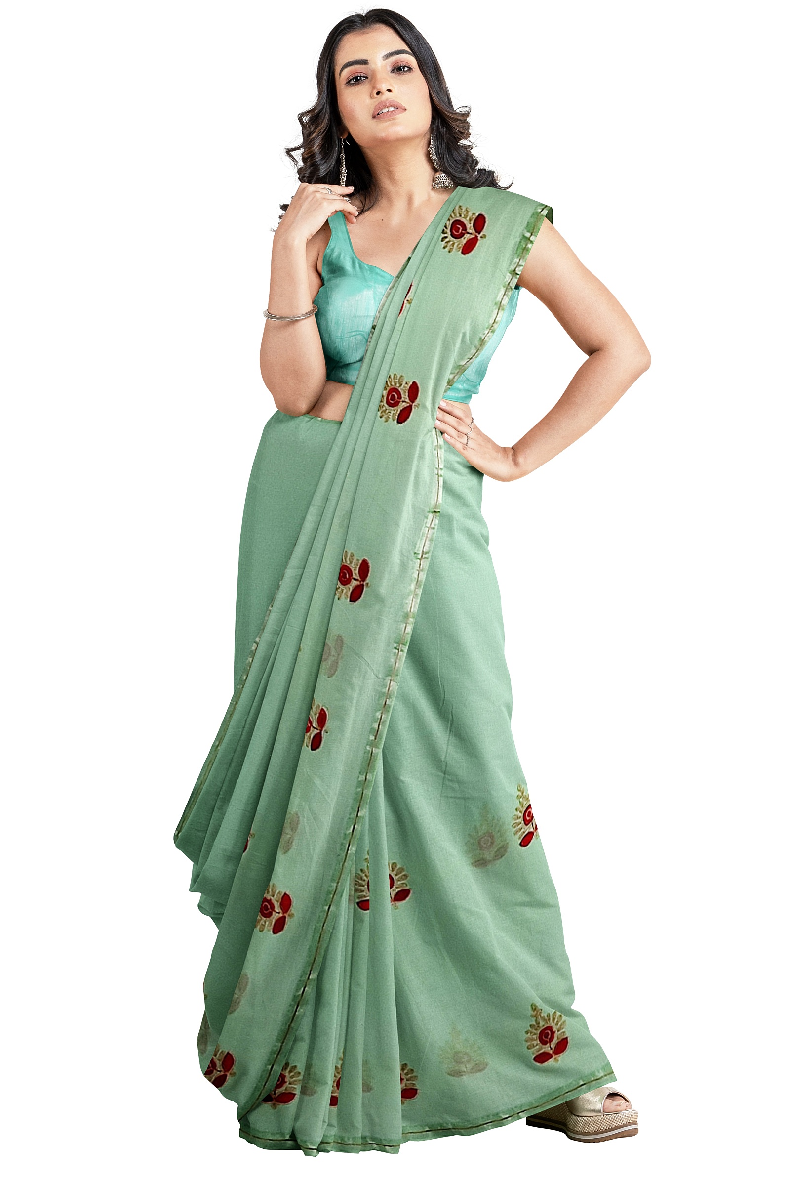 Jack Williams Embroidery Print Fancy Saree