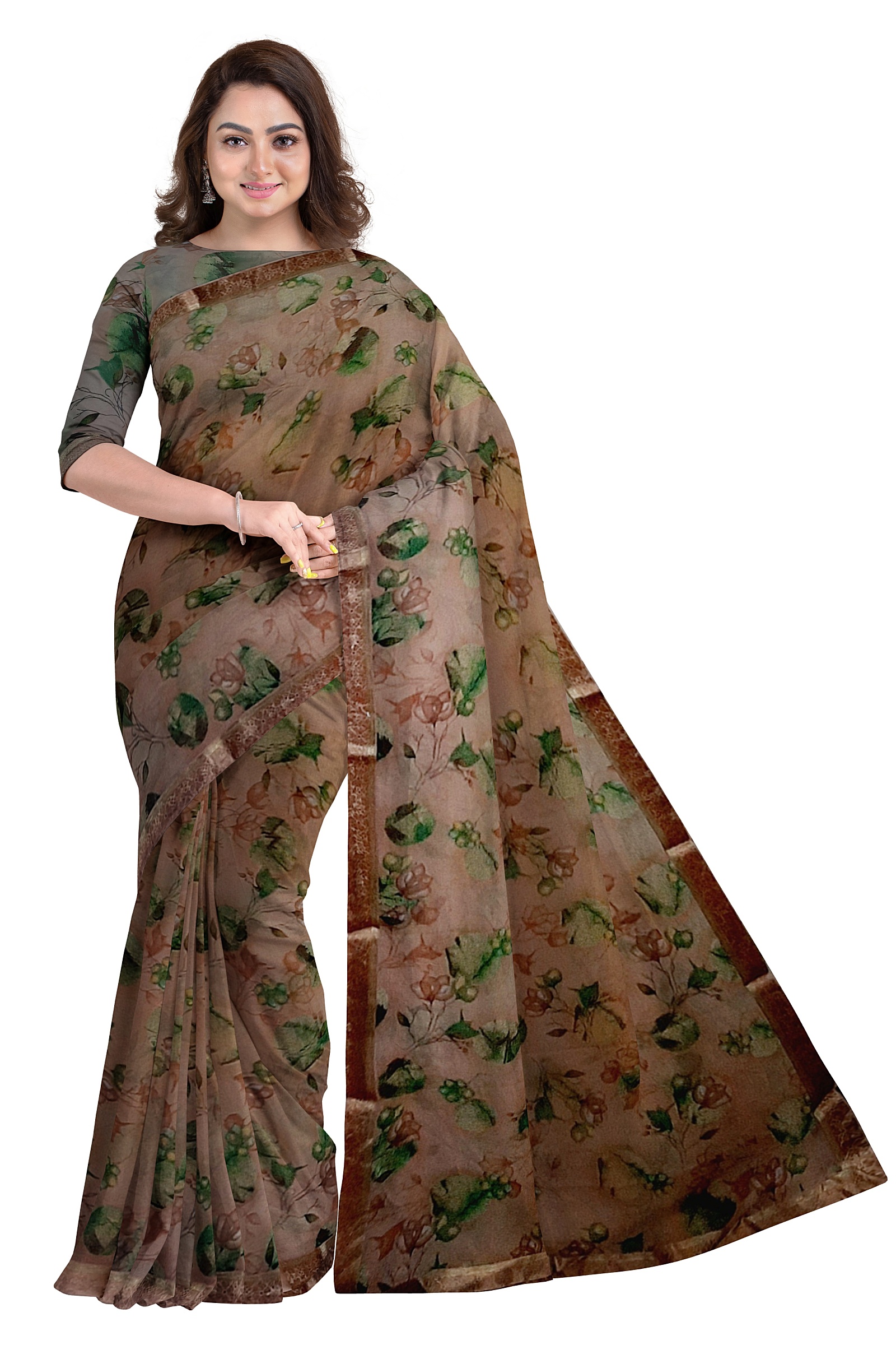 Jack Williams Floral Printed Saree