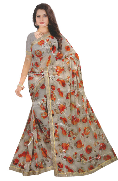 Jack Williams Floral Printed Saree