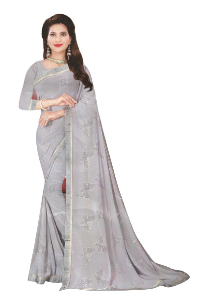 Jack Williams Butterfly Print Saree