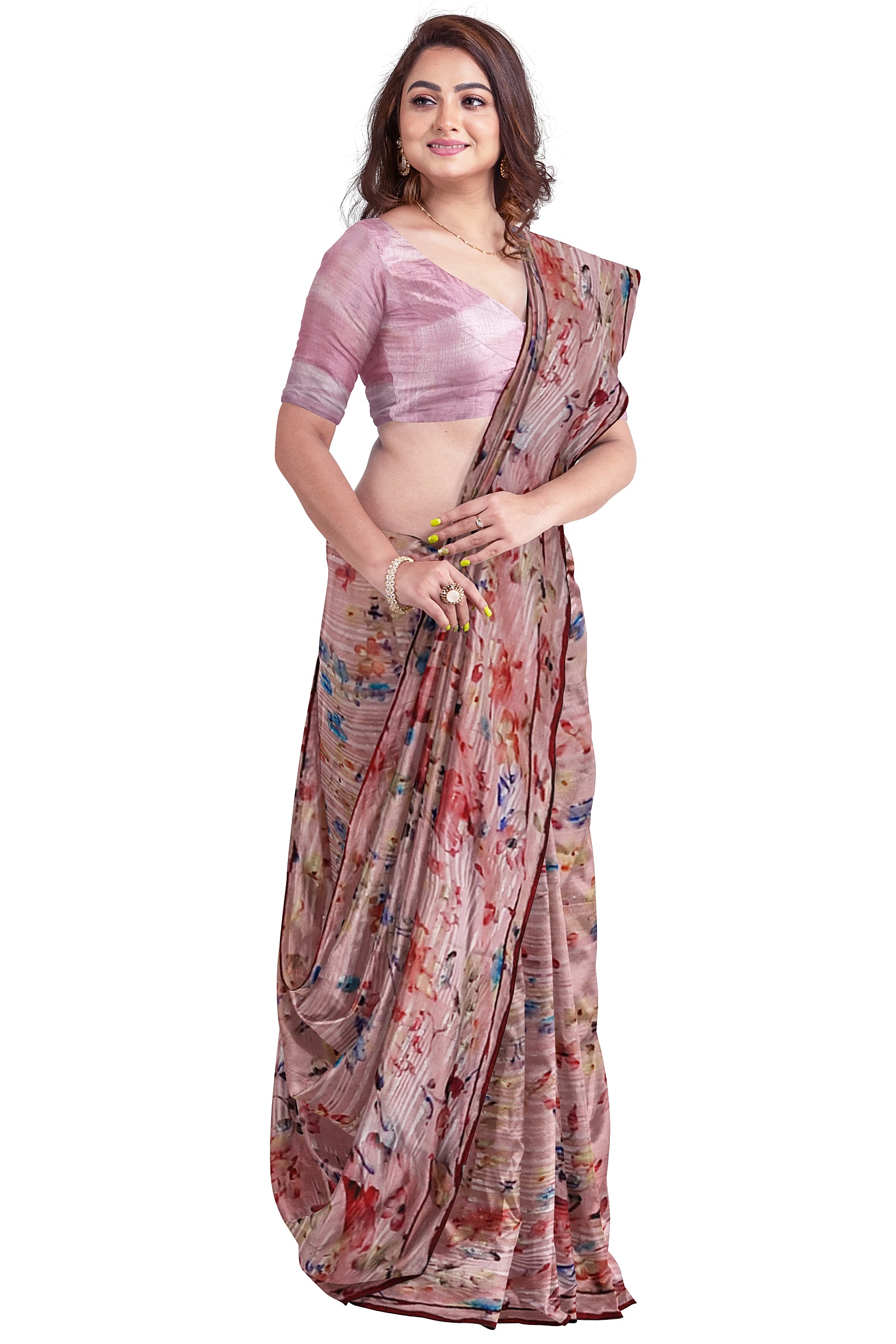 Jack Williams Floral Printed Saree