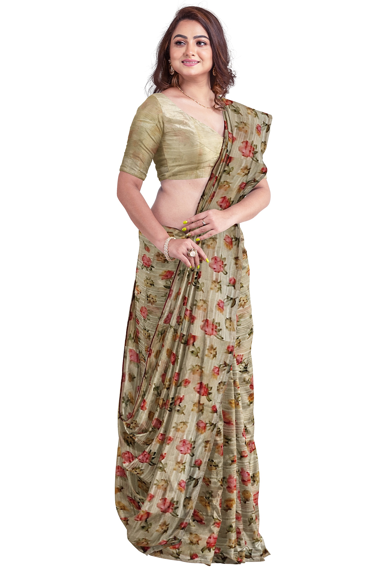 Jack Williams Floral Printed Saree