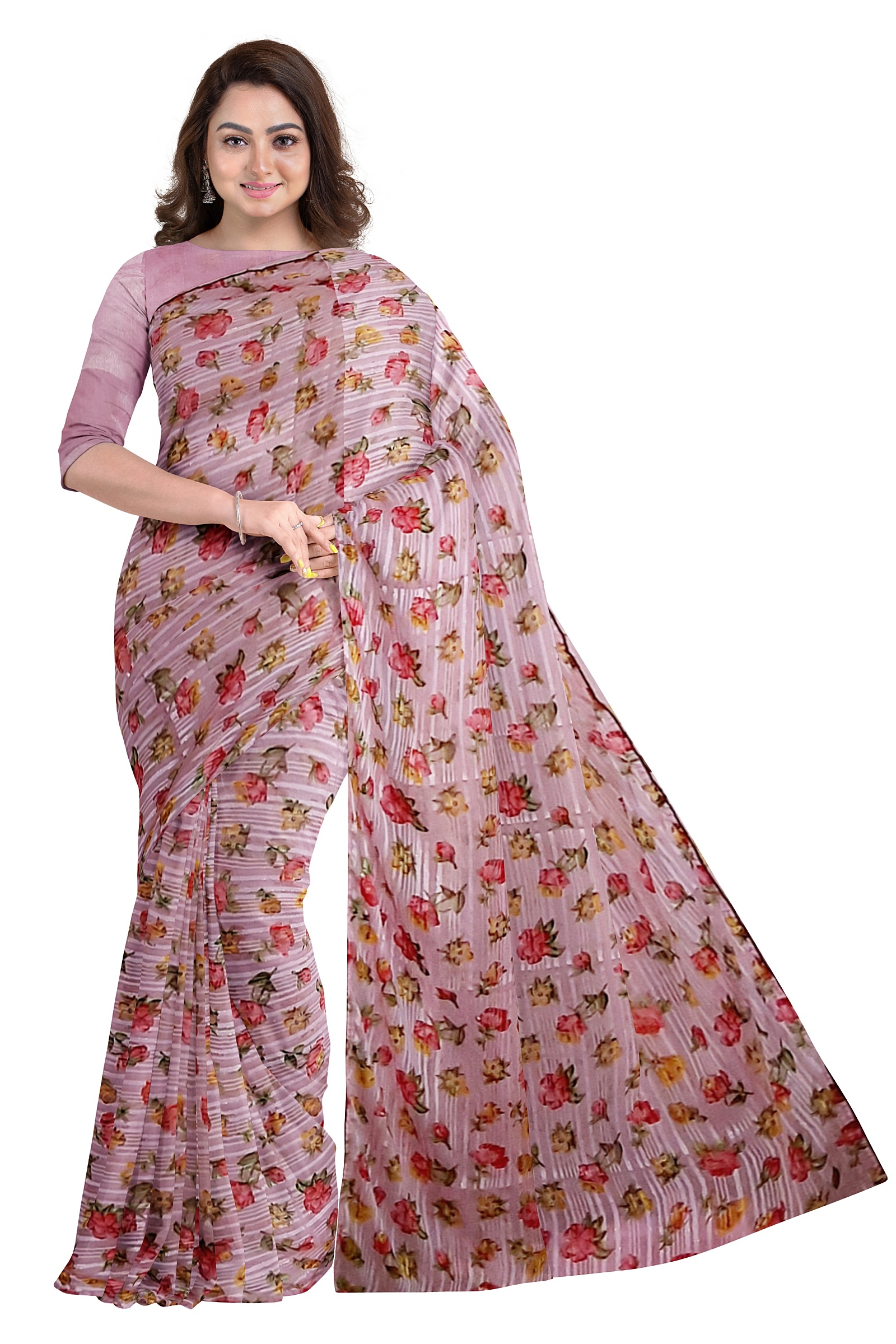 Jack Williams Floral Printed Saree