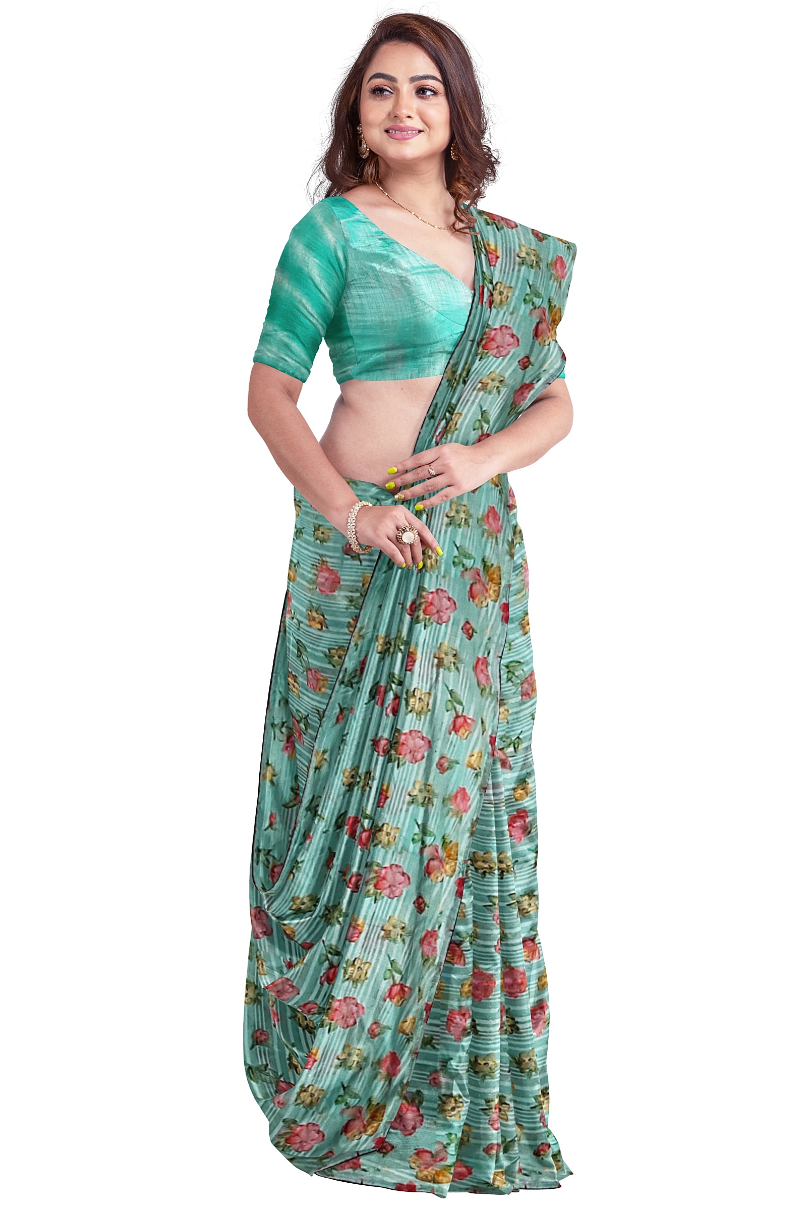 Jack Williams Floral Printed Saree