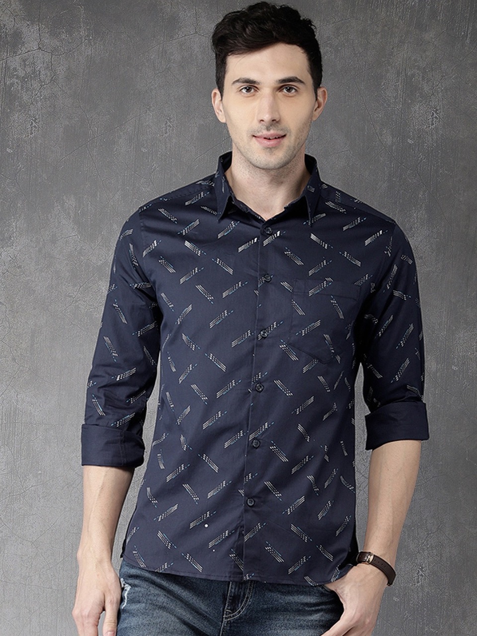 Anouk Men Regular Fit Printed Casual Shirt