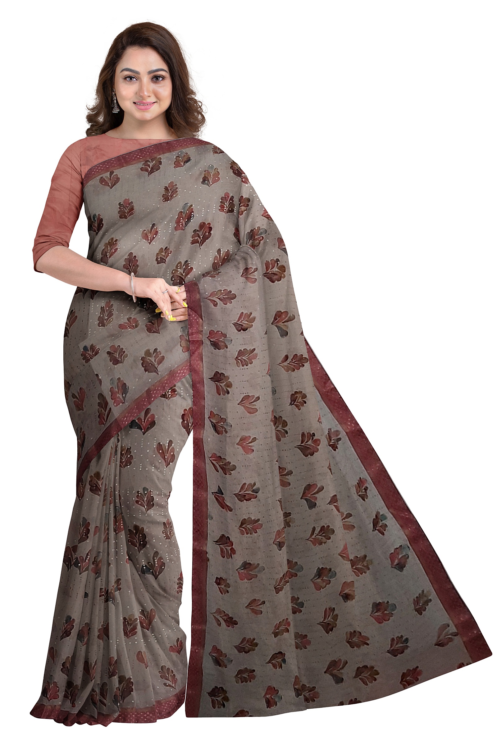 Jack Williams Printed Fancy Saree with Blouse